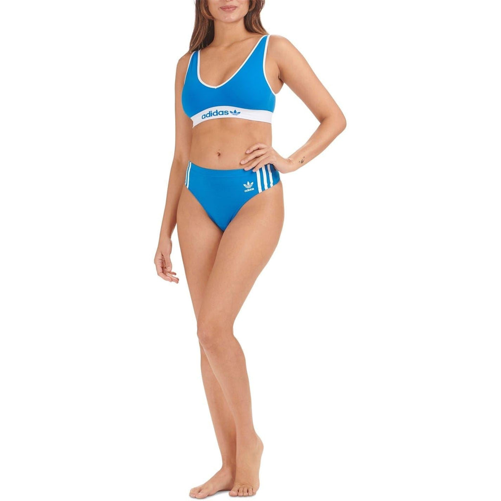 adidas Originals Comfort Flex cotton thong underwear pack featuring two pairs with breathable fabric and minimalist design.