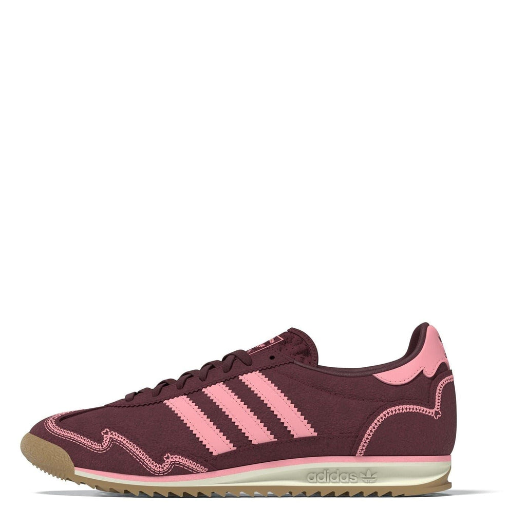 adidas Originals Sl72 shoes in white and navy with classic sneaker design, featuring laces and retro style for casual wear