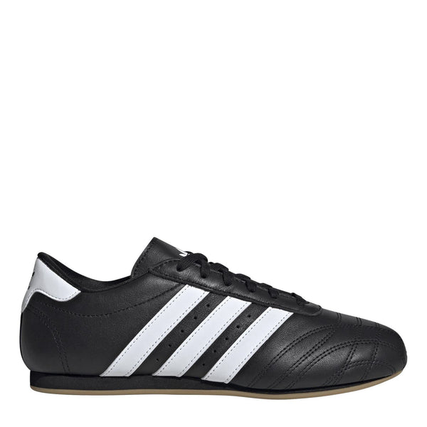 adidas Originals Taekwo low top sneakers in black with white accents, showcasing their sleek athletic design and comfortable footwear style