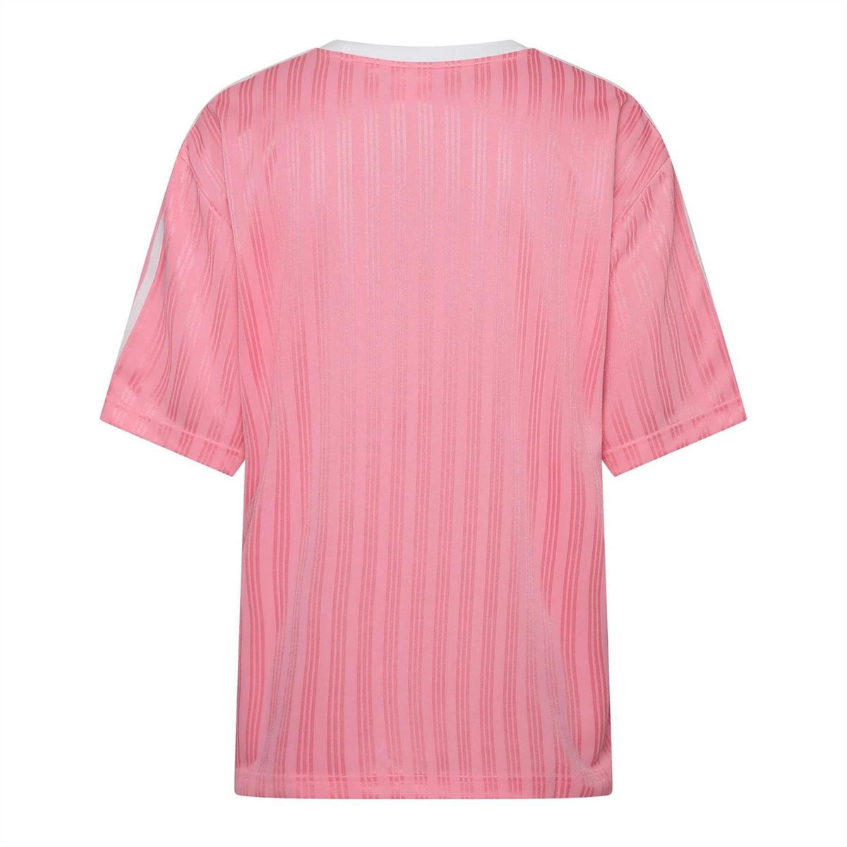 Adidas Originals T-shirt, casual tops with logo design, soft cotton fabric, worn on a model with a plain background.