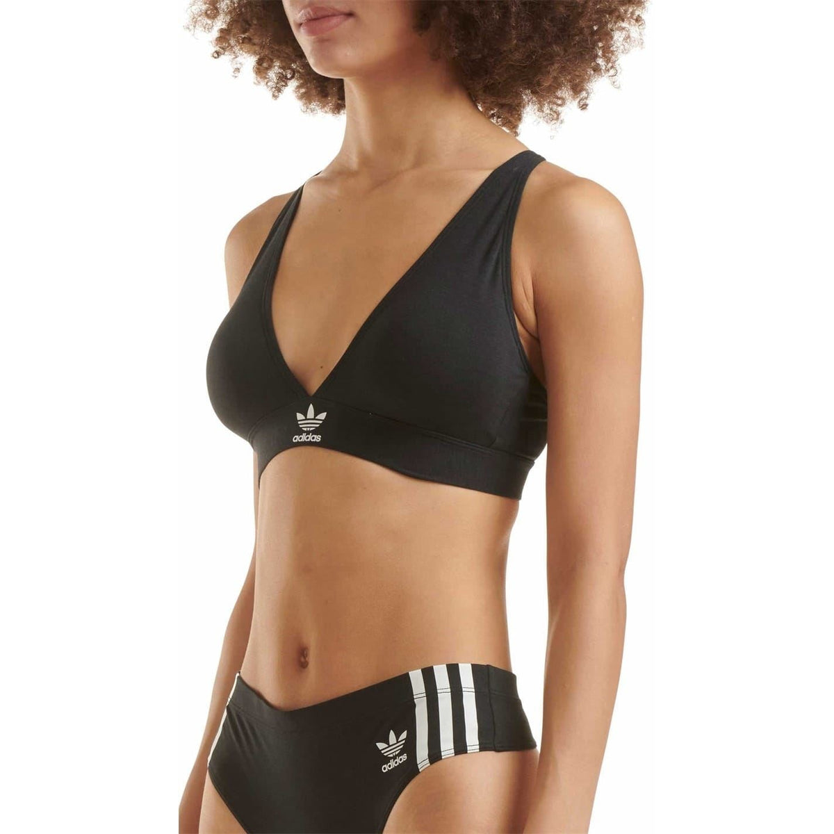 adidas Originals Comfort Flex cotton triangle bra, soft breathable tops with a comfortable fit and classic design